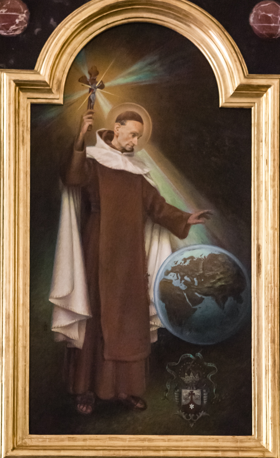 Obraz św. Rafała Kalinowskiego w kaplicy w Czernej